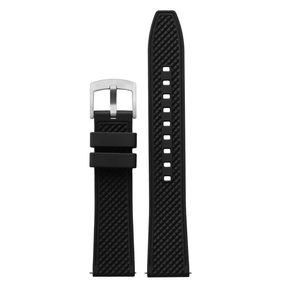 briston-clubmaster-bracelet-caoutchouc-fkm-20-mm-noir-mat image 1