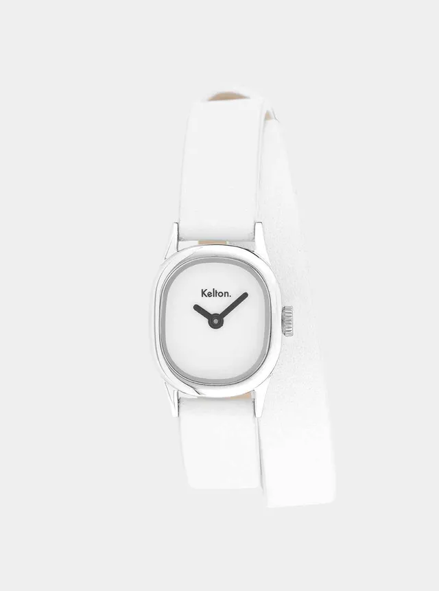 kelton-minicolo-blanche-montre-bijou-bo-tier-ellipso-de-double-tour image 1