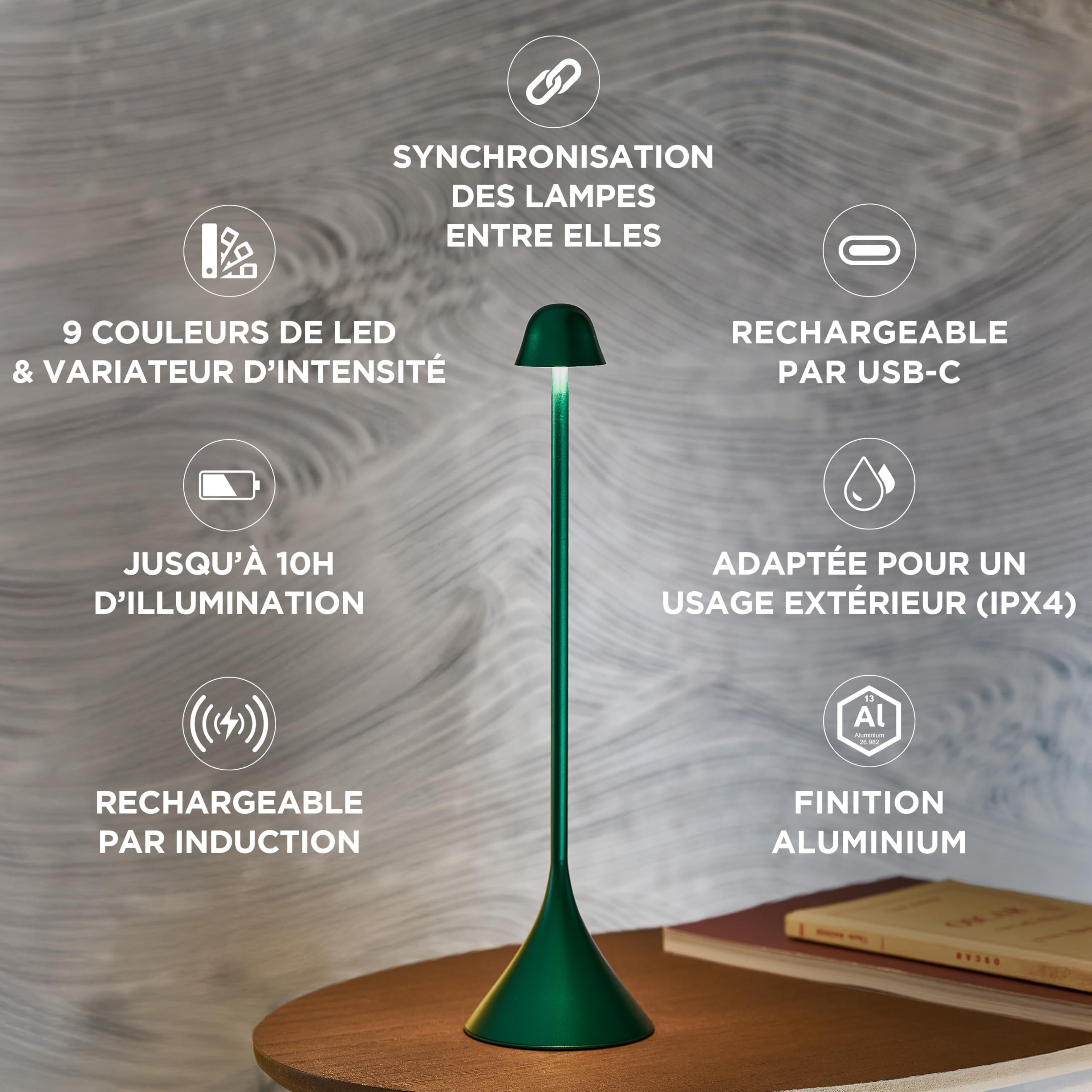 lexon-steli-lampe-de-table-tactile-led-synchronisable-rose-p-le-rechargeable-usb image 7