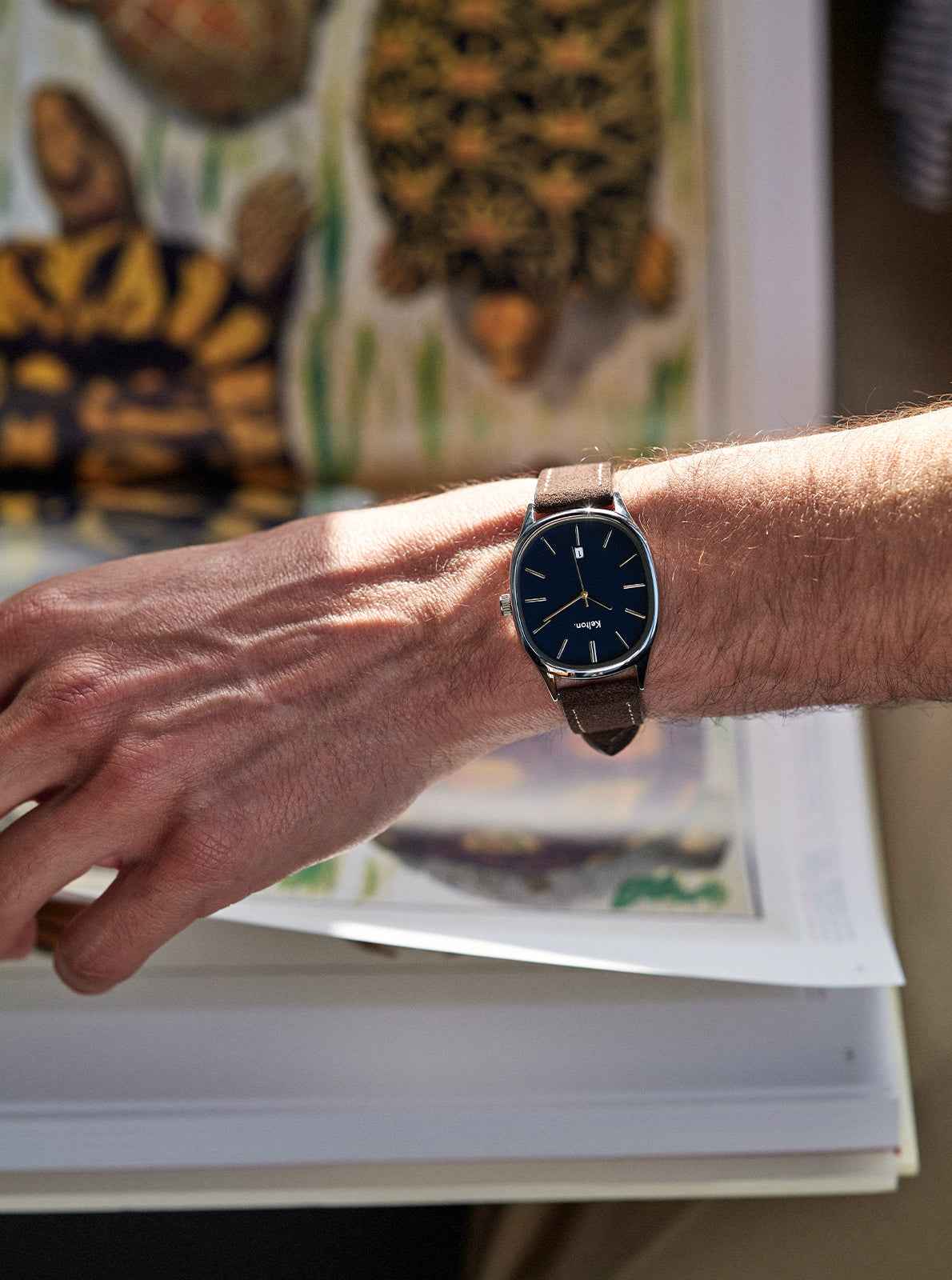kelton-grande-colorama-montre-navy-35mm-date-acier image 2