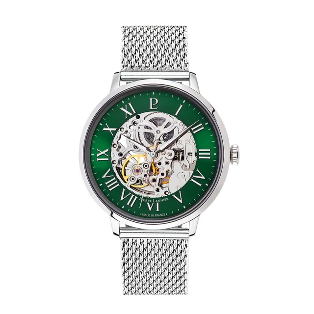 pierre-lannier-automatic-montre-automatique-42-mm-acier-inoxydable image 1
