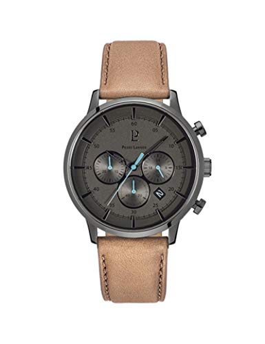 pierre-lannier-dune-227f484-montre-homme-chronographe-acier-gris-43-mm-cuir-sabl image 7