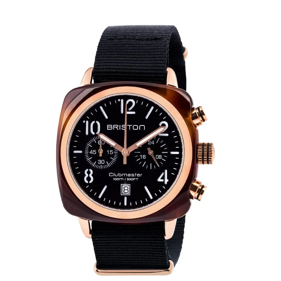 briston-clubmaster-classic-chrono-rose-gold-noir-40-mm image 1