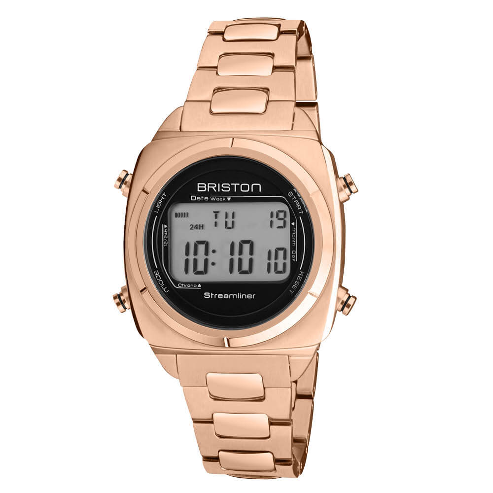 briston-streamliner-digital-37-mm-gold-noir image 1