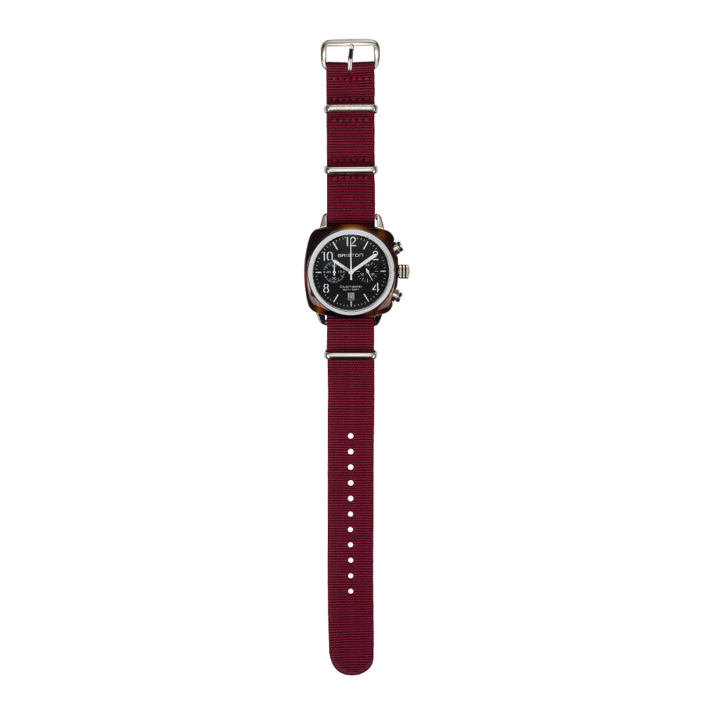 briston-bracelet-nato-nylon-20-mm-bordeaux-interchangeable image 5