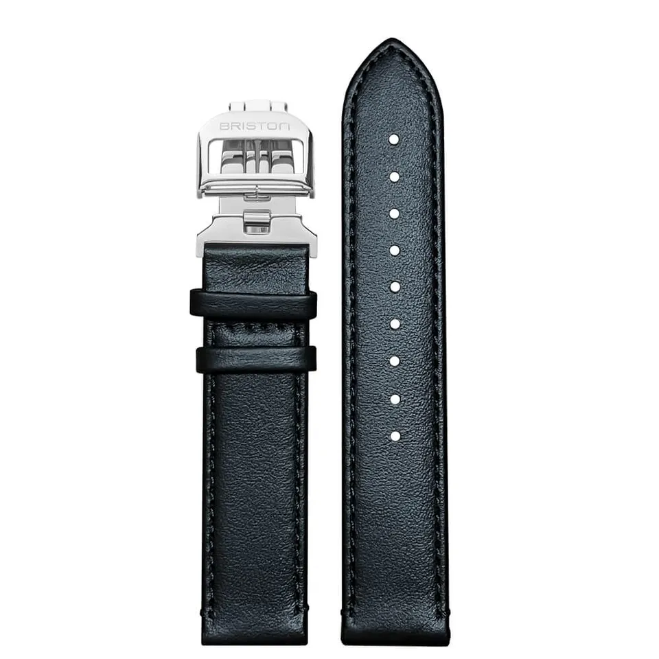 briston-bracelet-cuir-noir-20-mm-boucle-d-ployante image 1