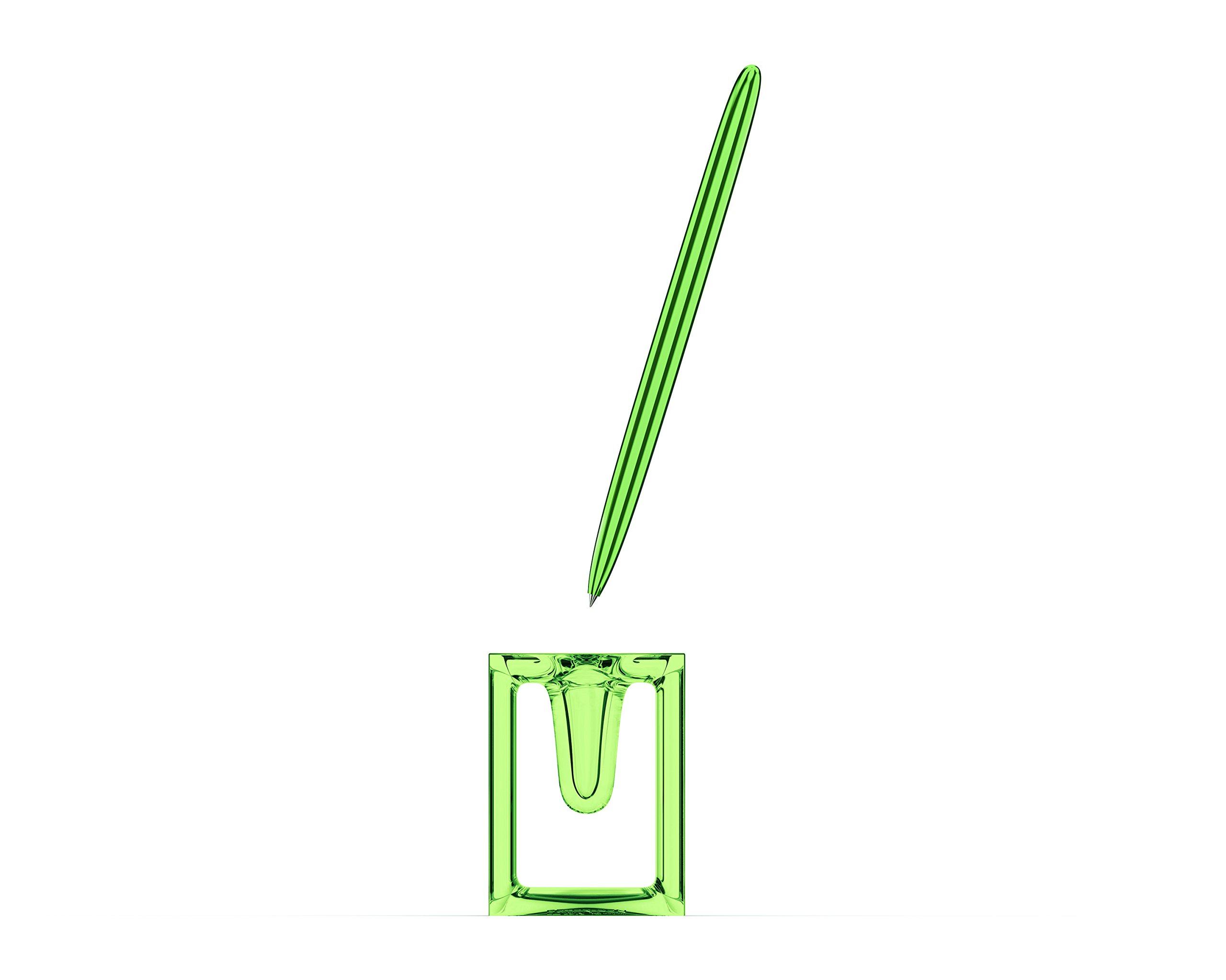 lexon-peter-pen-stylo-bille-aluminium-sur-socle-vert image 2