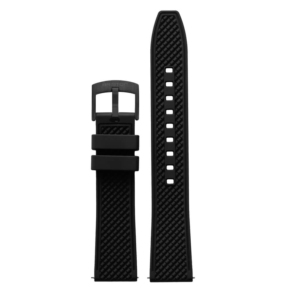 briston-clubmaster-bracelet-caoutchouc-fkm-20-mm-noir-mat image 4