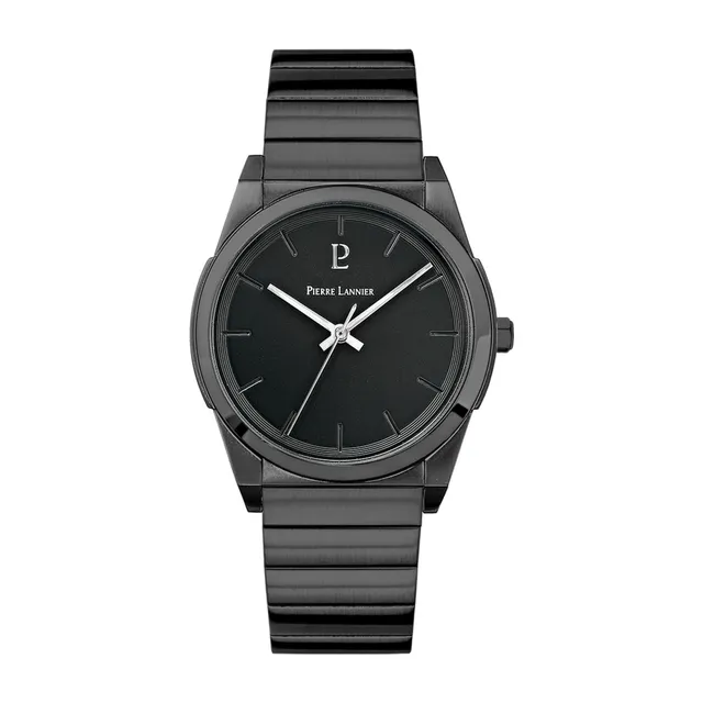 pierre-lannier-candide-noire-38-mm-acier-inoxydable-3-atm-montre-quartz image 1
