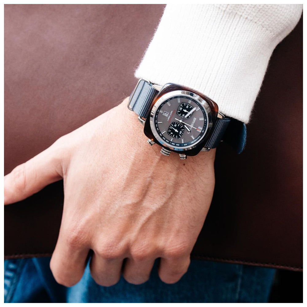 briston-clubmaster-sport-montre-chronographe-quartz-42-mm-gris image 2