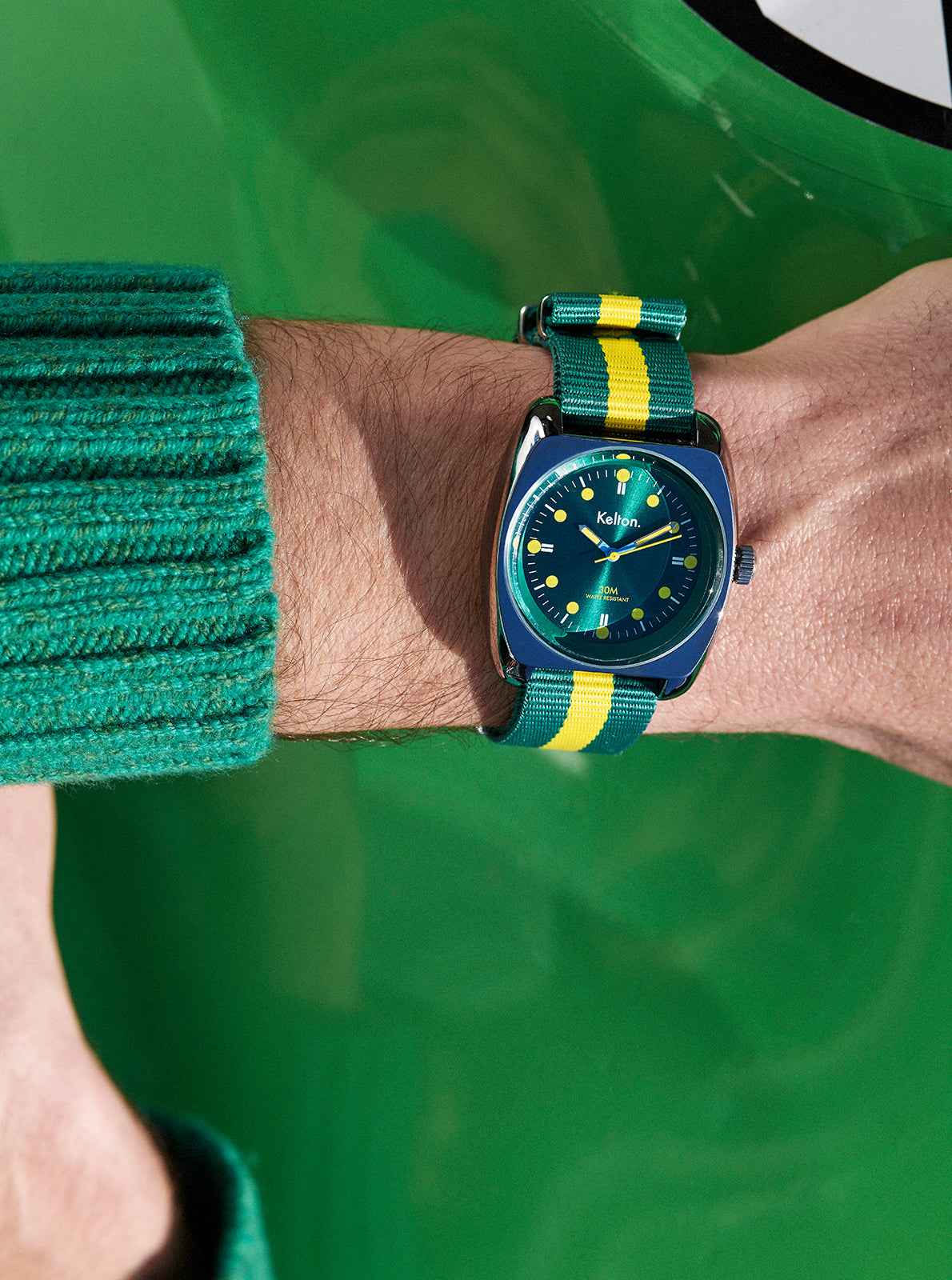 kelton-rc2-nato-vert-jaune-montre image 4