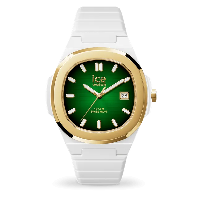 ice-watch-ice-power-pw7-montre-silicone-blanc-vert-lunette-dor-e image 1