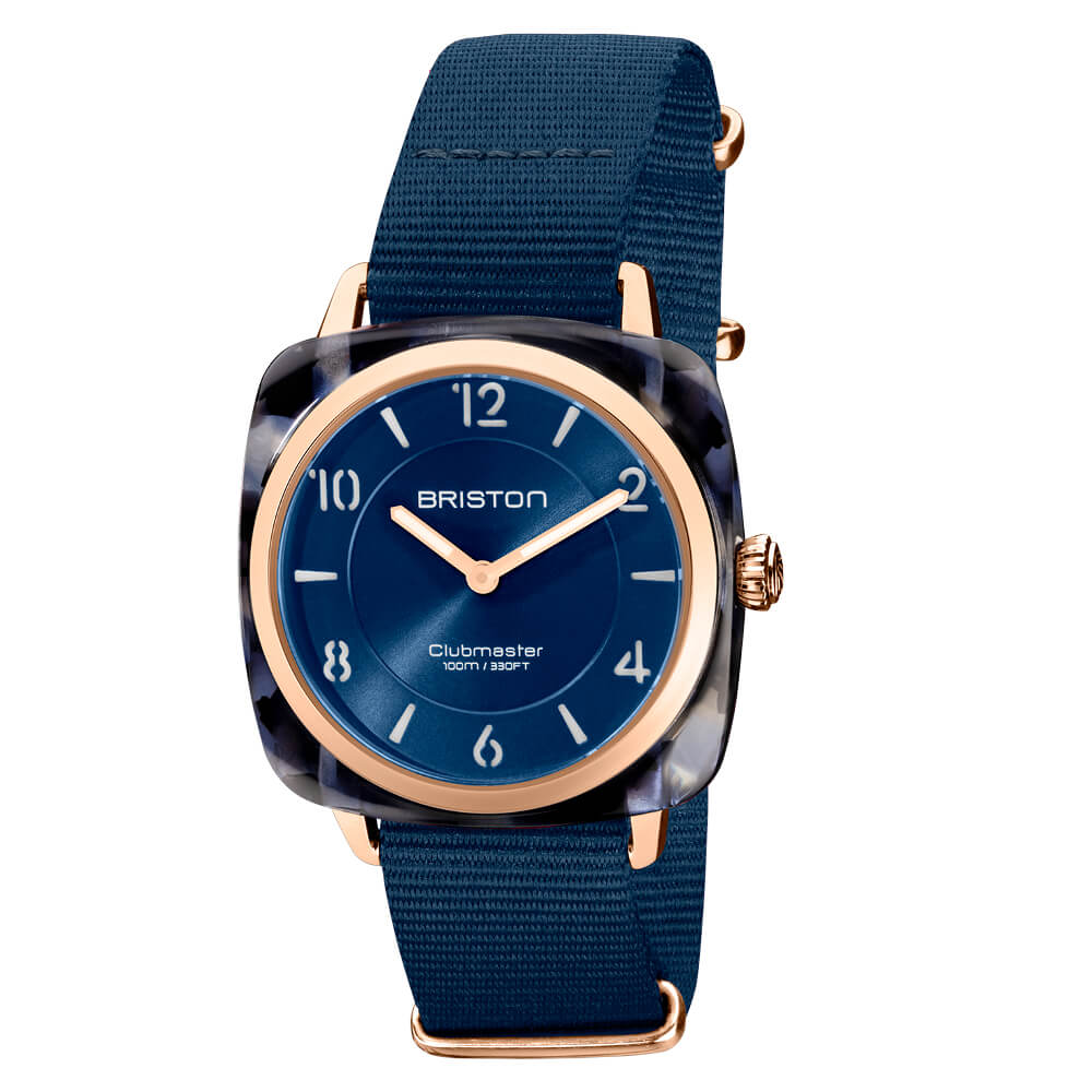 briston-clubmaster-chic-hm-36-mm-or-rose-bleu-nuit image 1