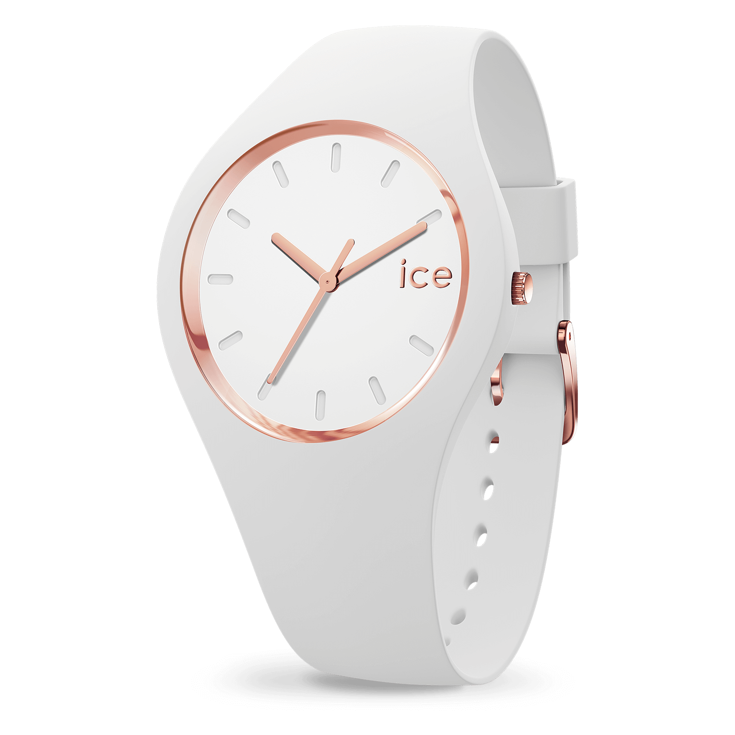 ice-watch-ice-glam-white-rose-gold-montre-femme-silicone-blanc image 1