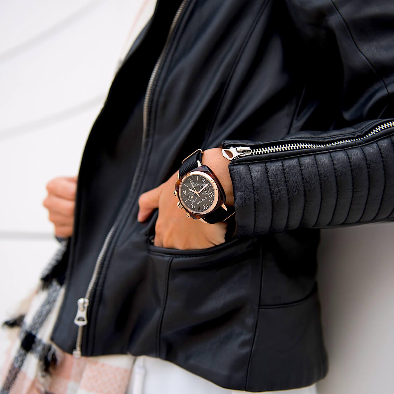 briston-clubmaster-classic-chrono-rose-gold-noir-40-mm image 2