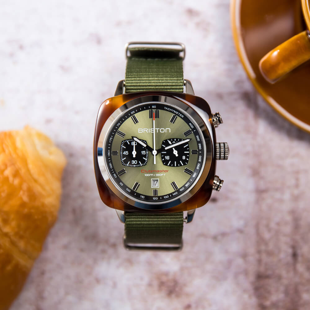 briston-clubmaster-sport-chrono-42-mm-vert-olive image 3