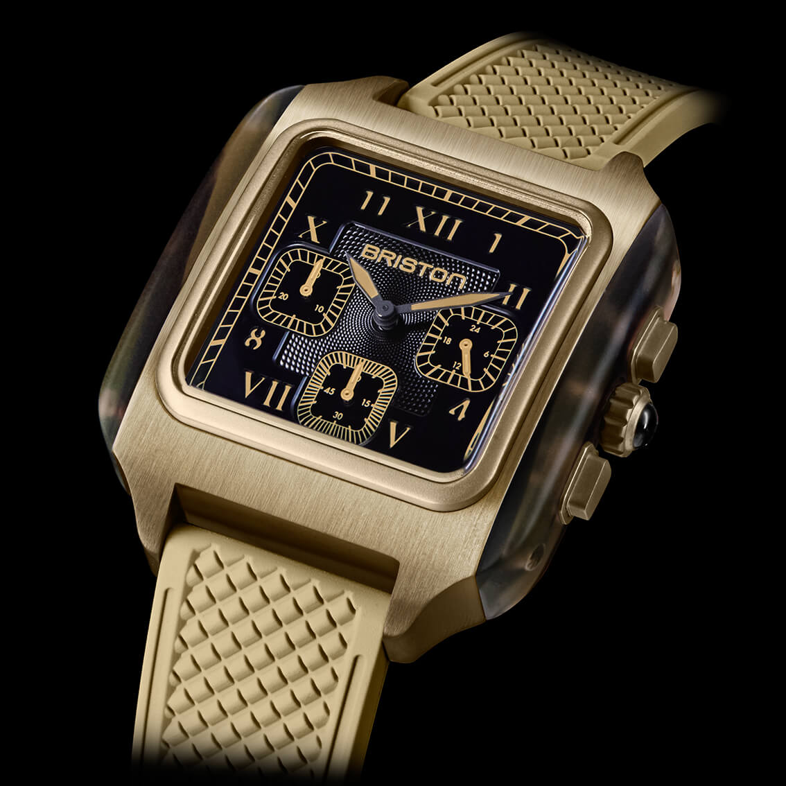 briston-streamliner-kennedy-chrono-38-5-mm-jungle-pvd-kaki-ac-tate-vert image 2