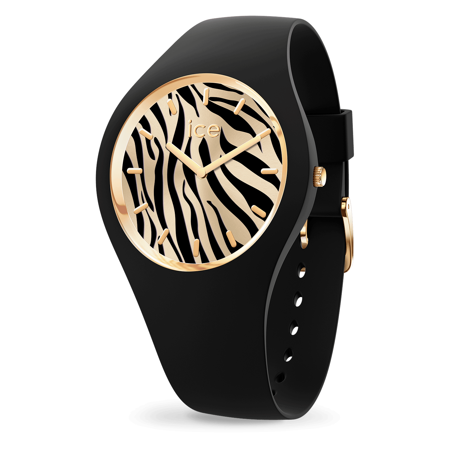 ice-watch-ice-wild-black-gold-zebra-montre-femme-noire-et-dor-e image 1