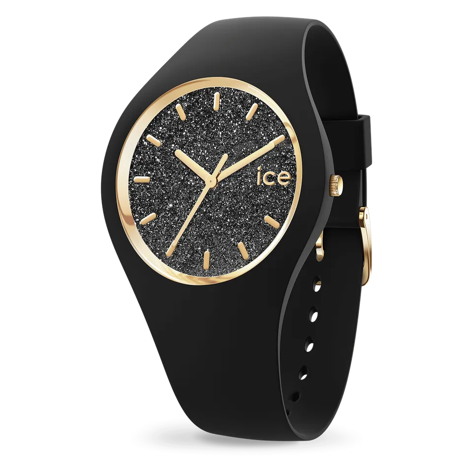 ice-watch-ice-glitter-black-montre-femme-paillettes-noir-et-dor image 1