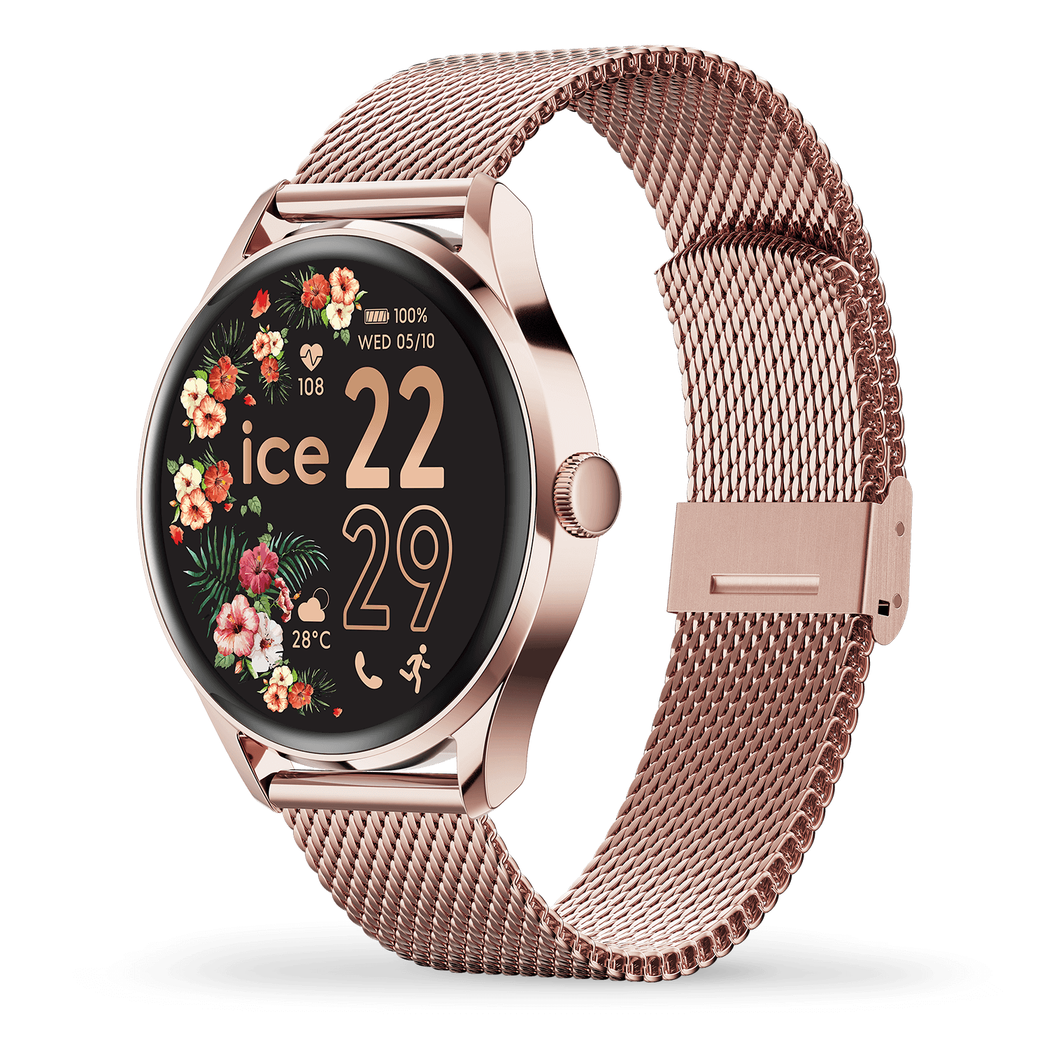 ice-watch-ice-smart-2-0-ronde-1-20-rose-gold-milanese-montre-connect-e-femme image 2