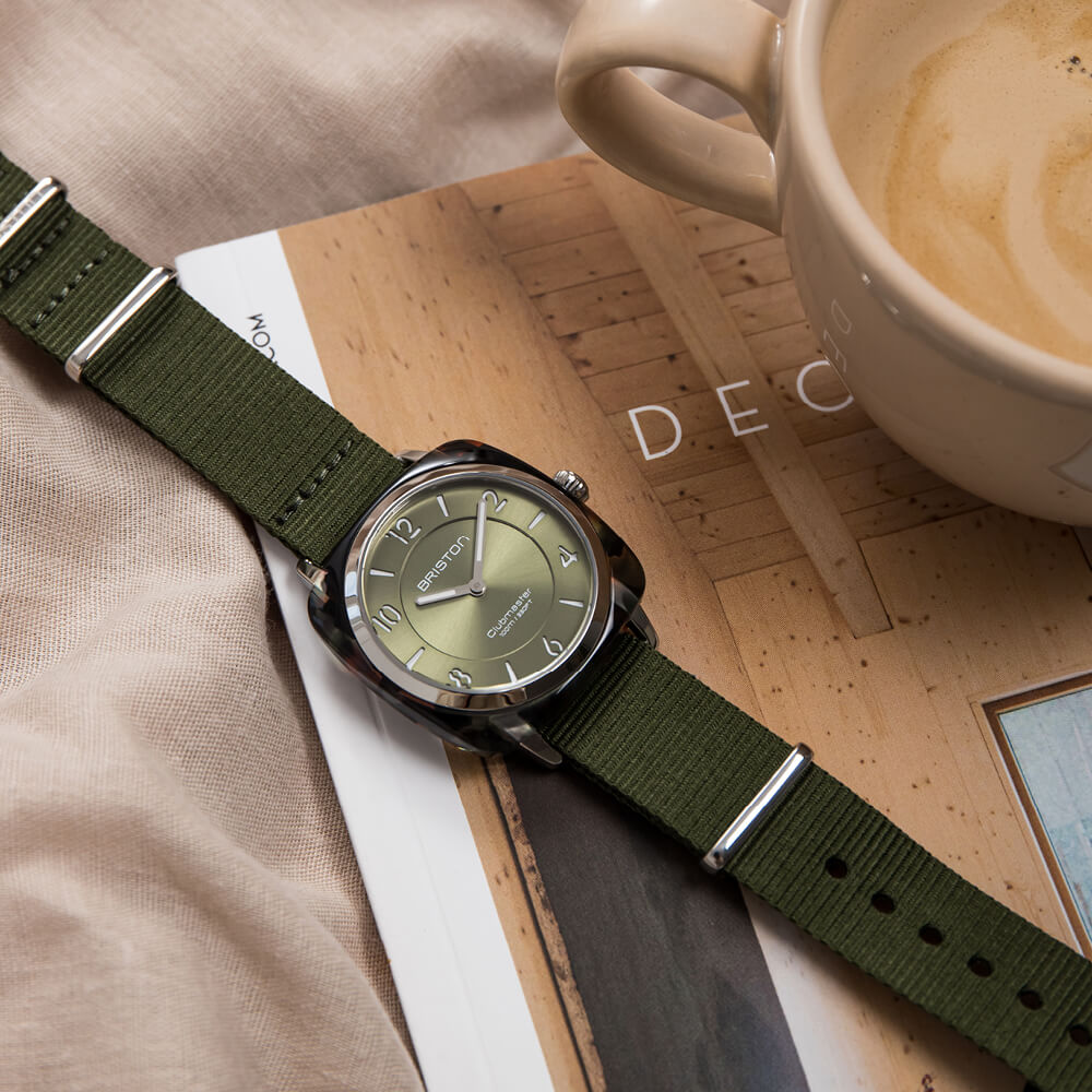 briston-clubmaster-chic-hm-montre-quartz-36-mm-vert-olive image 3