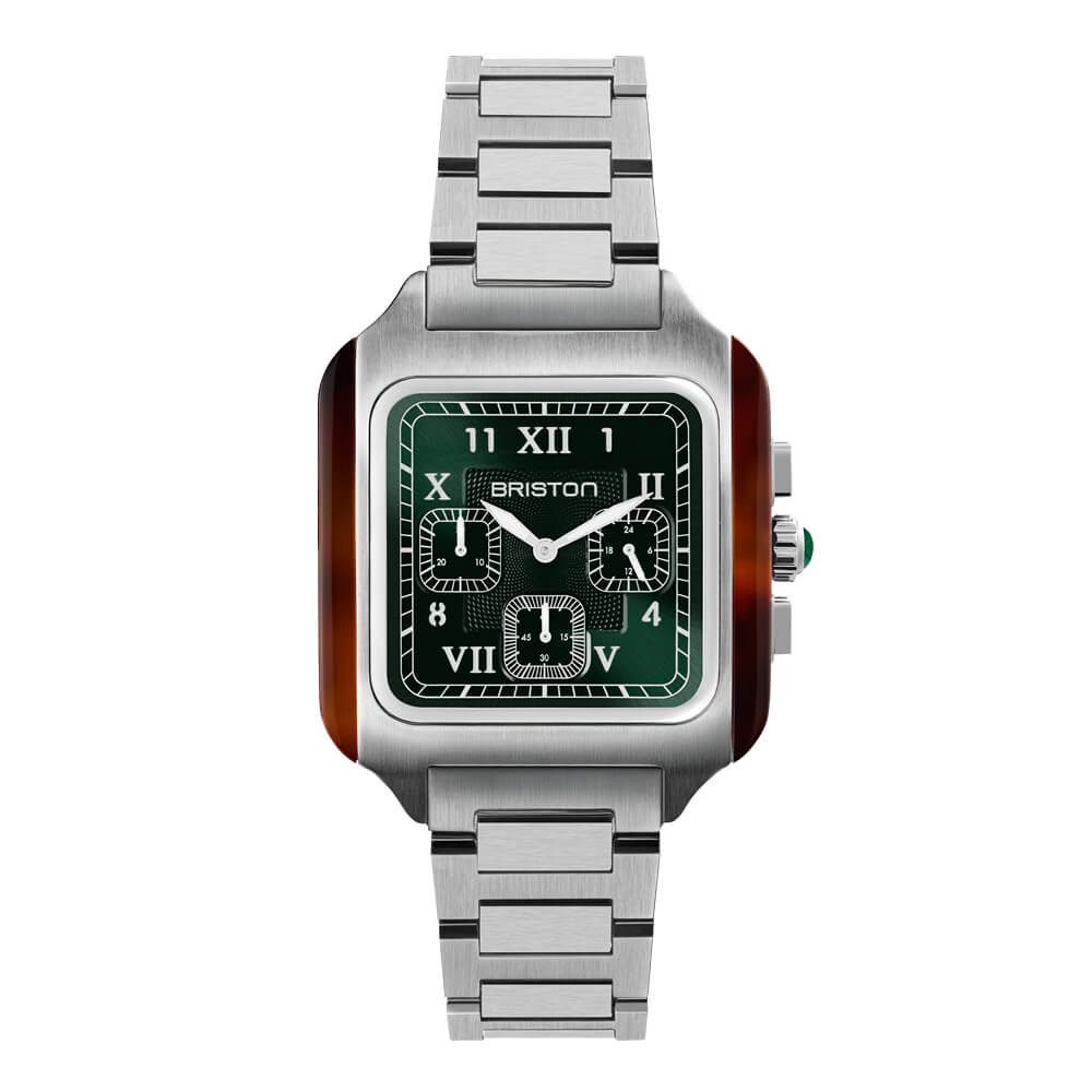 briston-streamliner-kennedy-chronographe-38-5-mm-acier-verte image 1