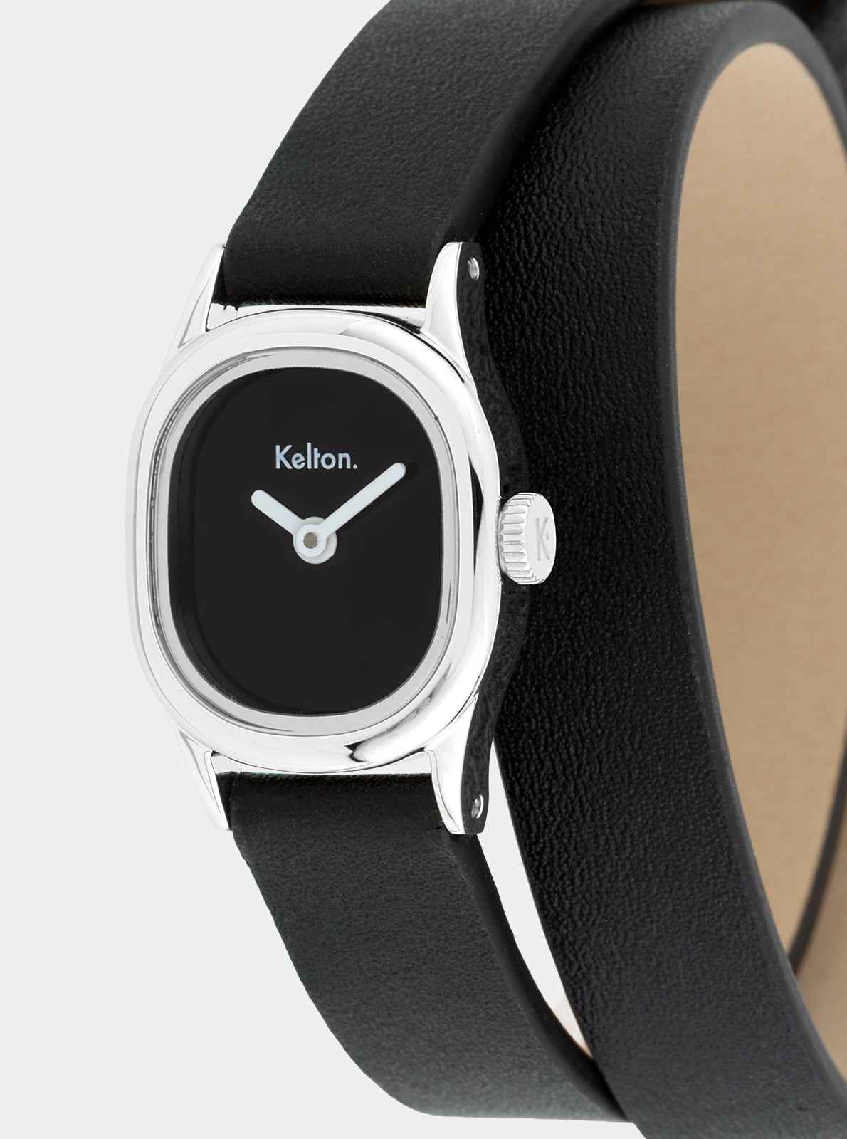 kelton-minicolo-montre-bijou-noire-bo-tier-ellipso-de-bracelet-double-tour image 5