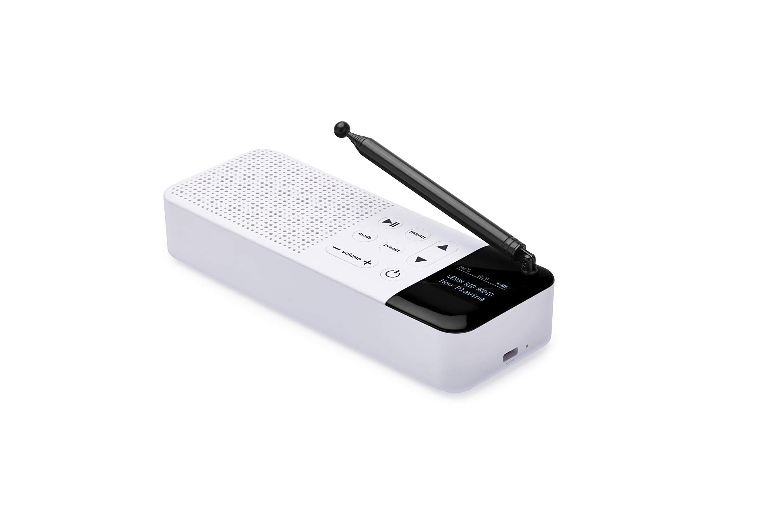 lexon-rio-radio-dab-et-fm-enceinte-bluetooth-3w-blanc image 2