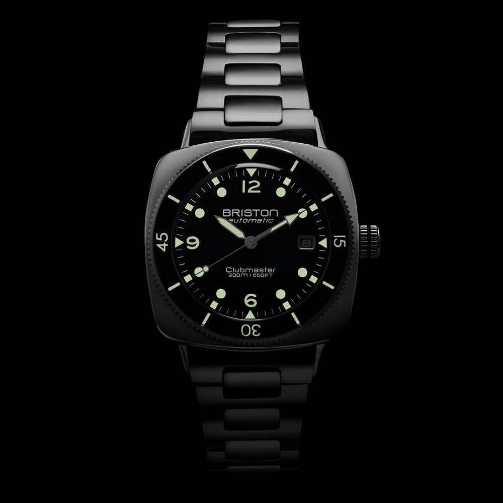 briston-clubmaster-legend-diver-40-mm-automatique-noir-acier image 3