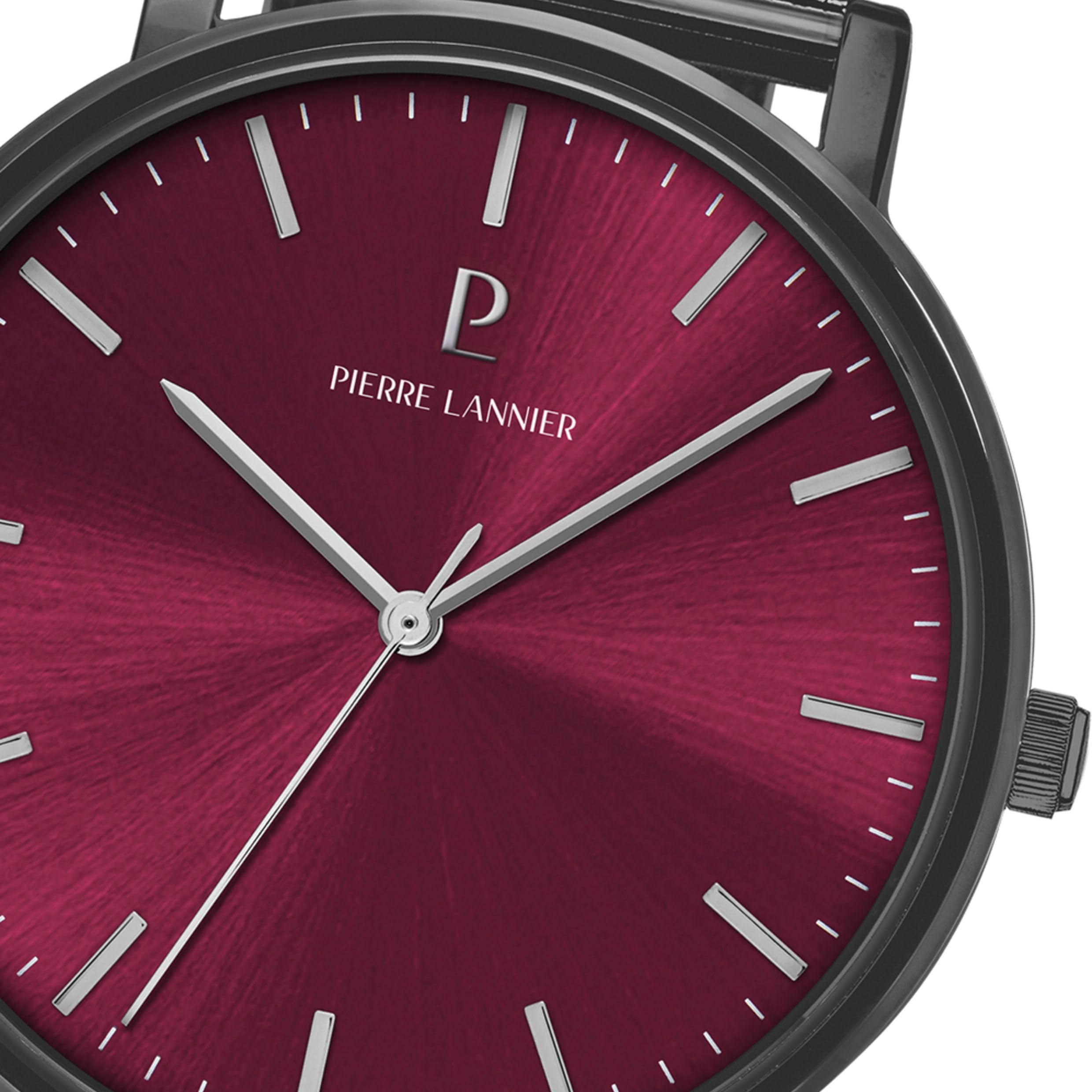 pierre-lannier-essential-montre-quartz-40-5-mm-cadran-rouge-acier-inoxydable-5-a image 3