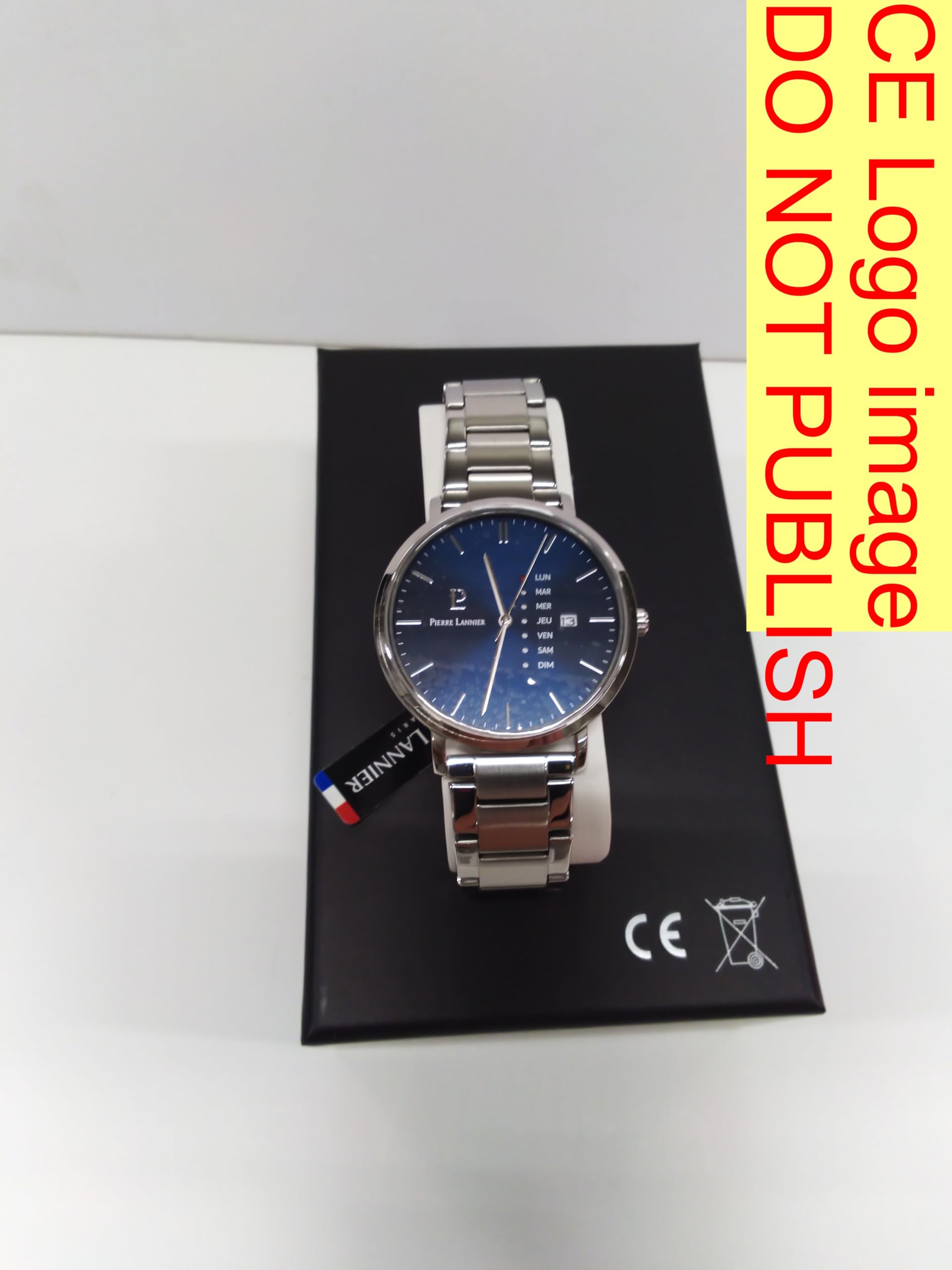 pierre-lannier-data-date-bleu-montre-homme-quartz-42-mm-acier-cuir-marron-3-atm image 6