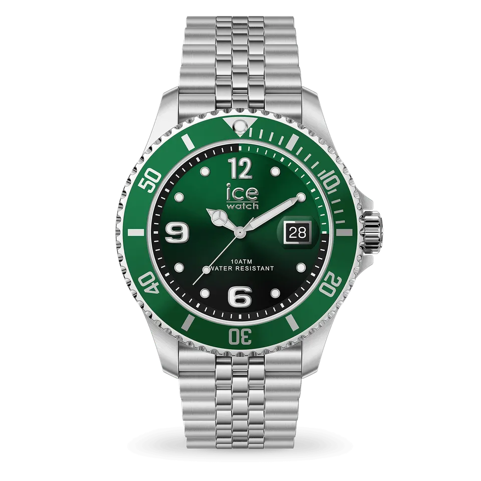 ice-watch-ice-steel-silver-green-montre-homme-acier-inoxydable-cadran-vert image 1