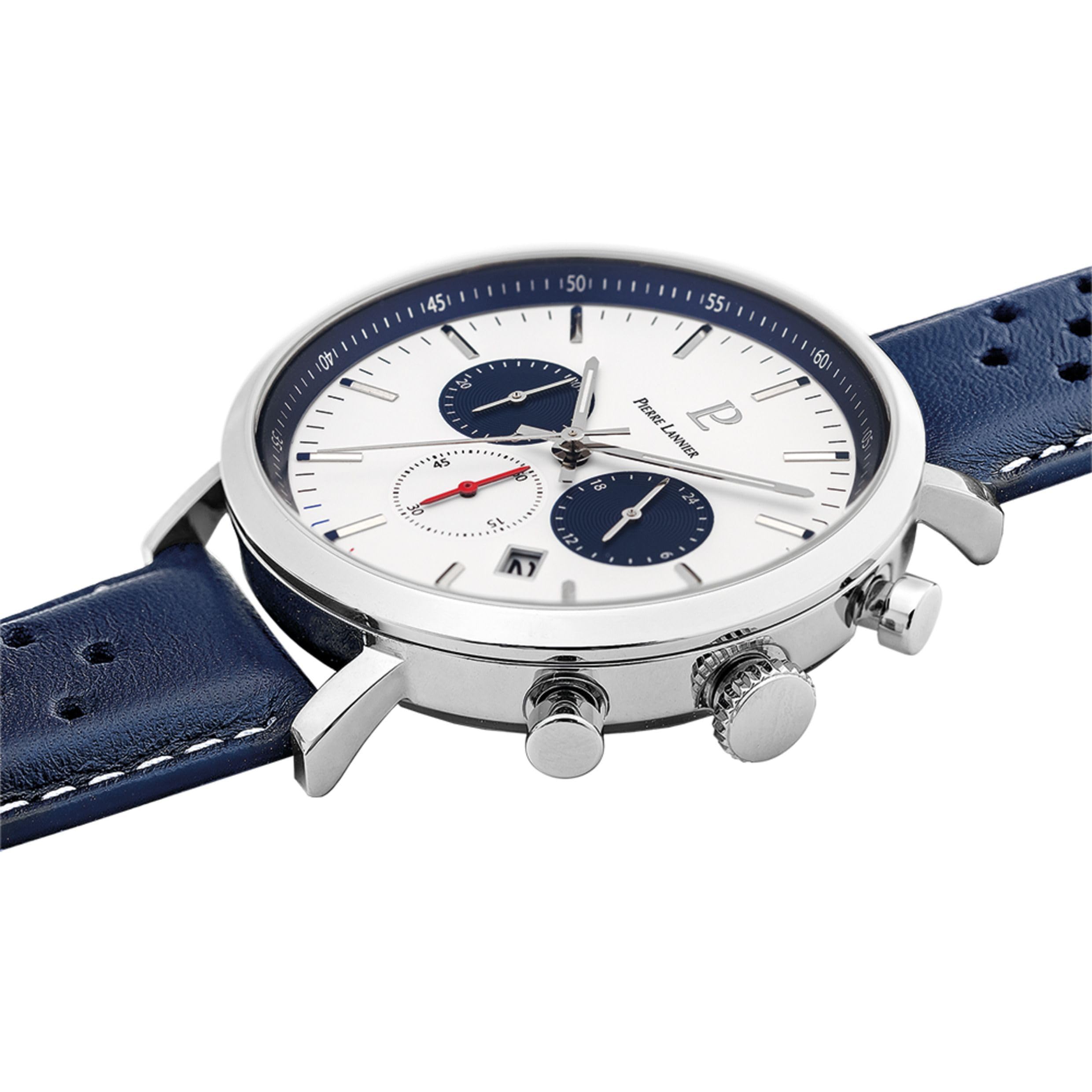 pierre-lannier-chronographe-baron-montre-homme-acier-inoxydable-43-mm-quartz-5-a image 2