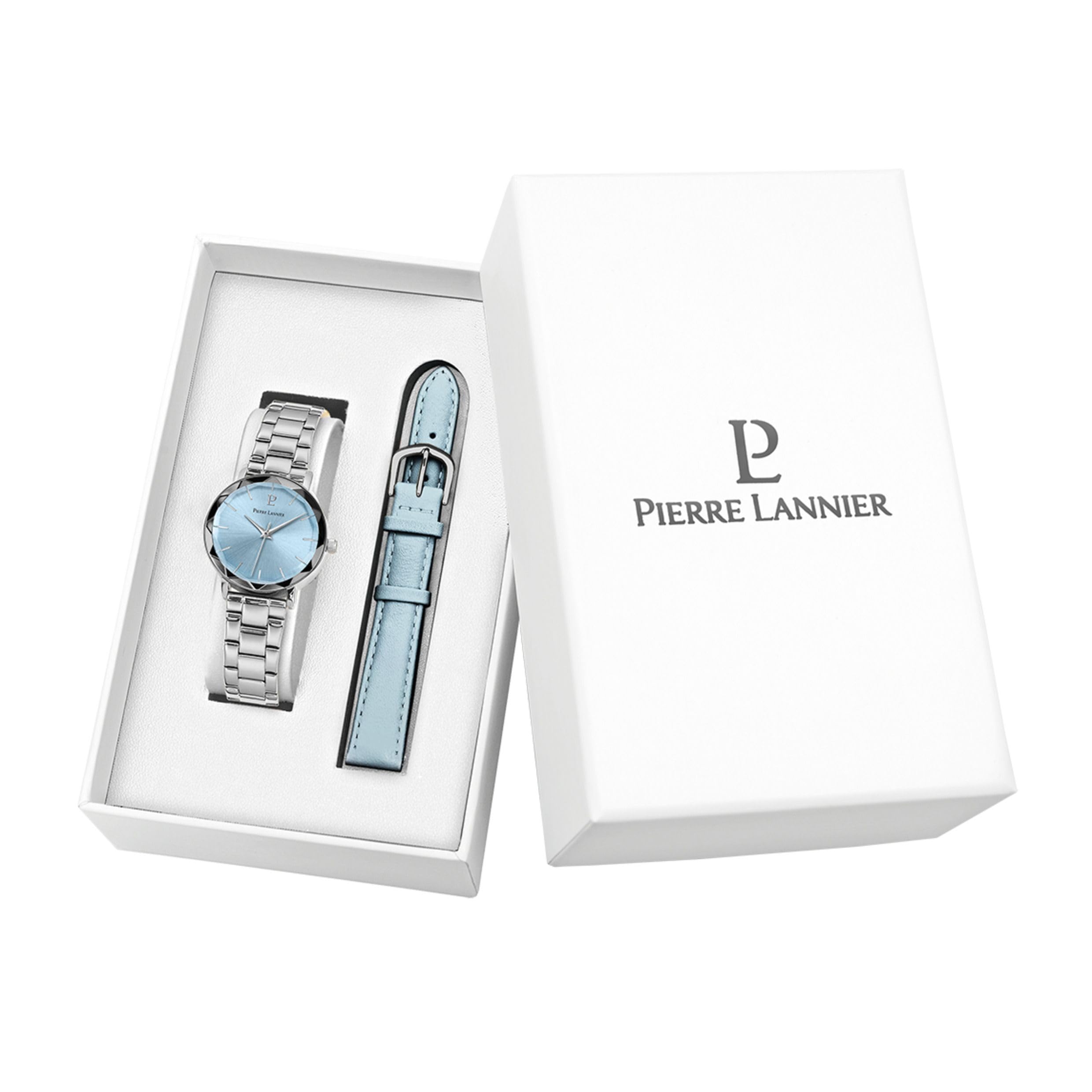 pierre-lannier-multiples-montre-quartz-30-mm-acier-inoxydable-cuir-5-atm image 2