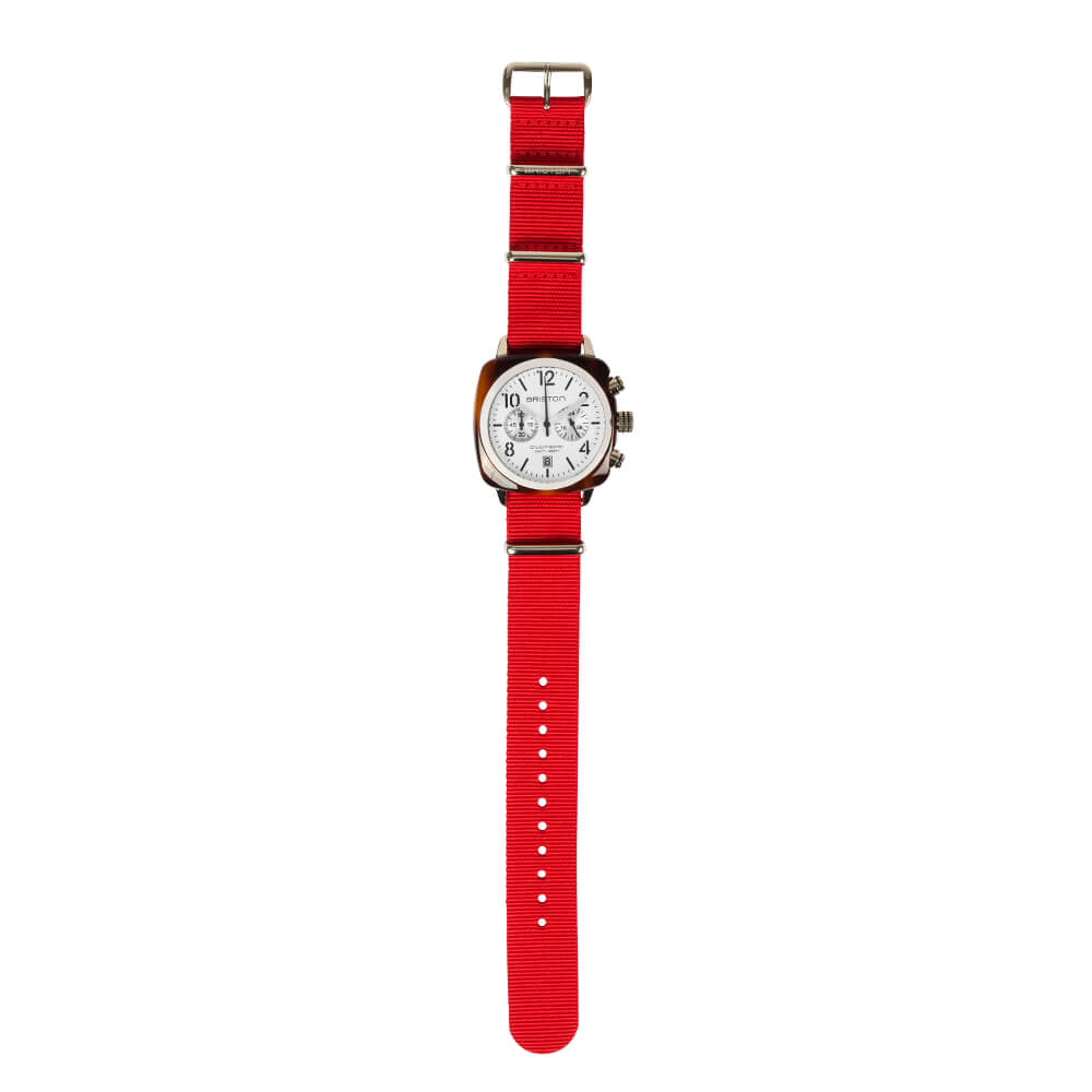 briston-clubmaster-classic-bracelet-type-nato-rouge-20-mm image 2