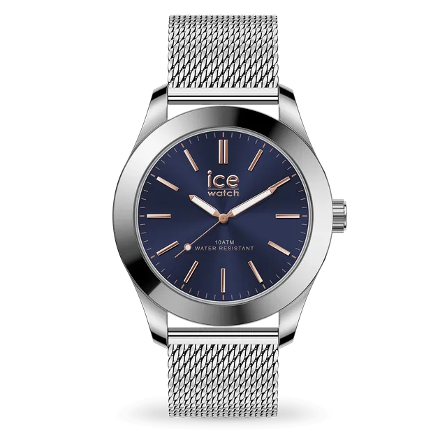 ice-watch-ice-steel-silver-dark-blue-montre-bracelet-milanais-cadran-bleu-fonc image 1