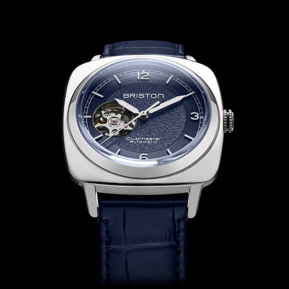 briston-clubmaster-legend-classic-open-39-mm-auto-acier-bleu image 2