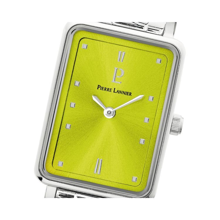 pierre-lannier-montre-ariane-rectangle-cadran-vert image 2
