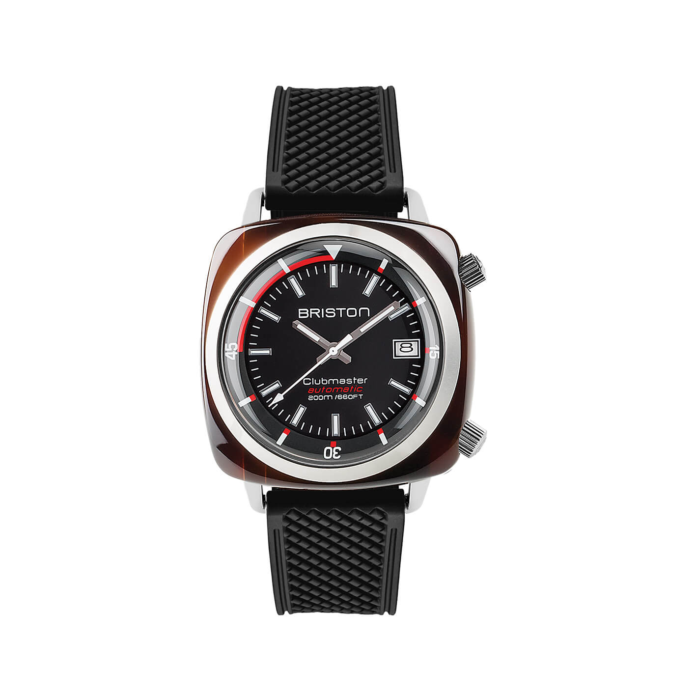 briston-clubmaster-bracelet-caoutchouc-fkm-20-mm-noir-mat image 3