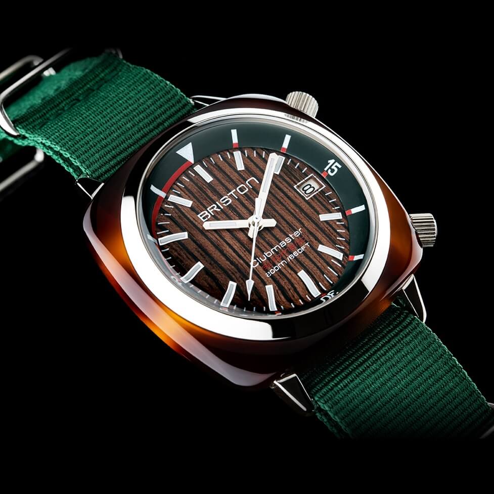 briston-clubmaster-diver-yachting-42-mm-automatique-vert-anglais-200-m image 2