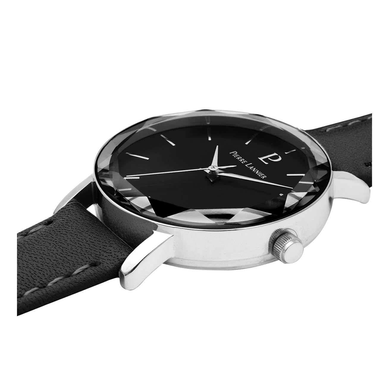 pierre-lannier-multiples-009m633-montre-femme-acier-et-cuir-noir image 2