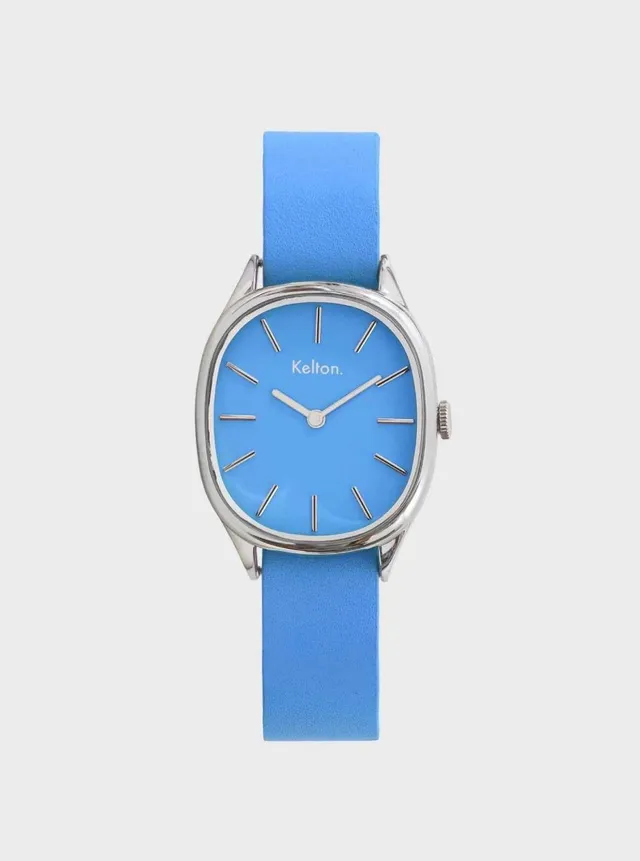 kelton-colorama-bleue-montre-ovale-interchangeable image 1