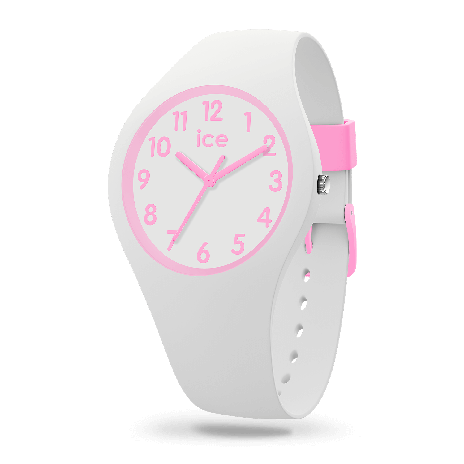ice-watch-ice-ola-kids-candy-white-montre-enfant-fille-silicone-blanc-rose-bonbo image 1