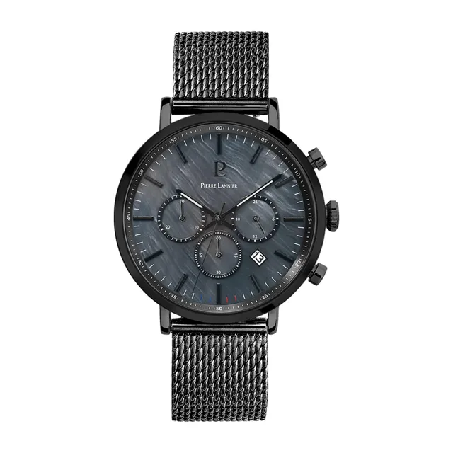 pierre-lannier-chronographe-baron-43-mm-acier-inoxydable-5-atm-montre-quartz image 1