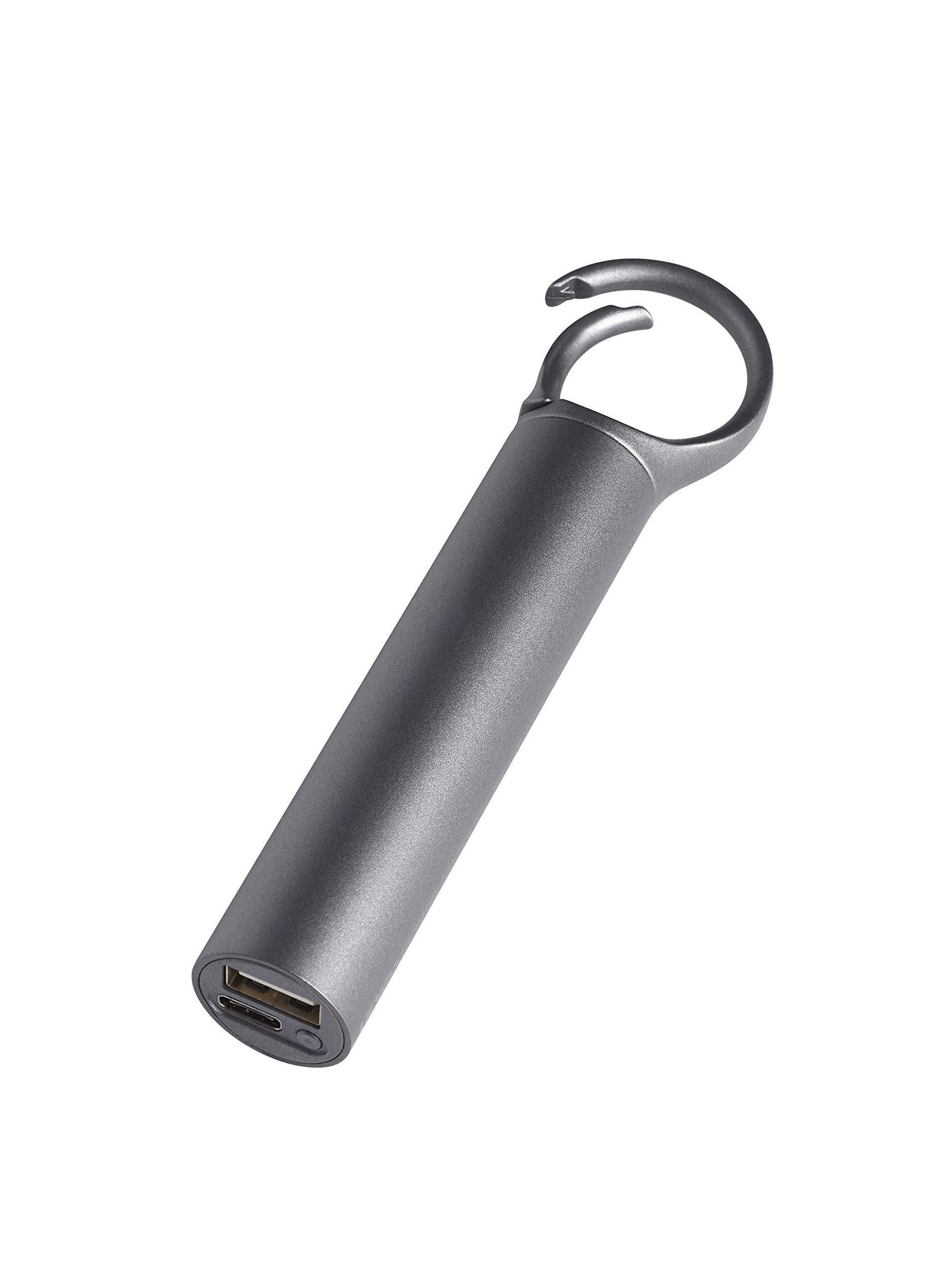 lexon-nomaday-batterie-externe-3000-mah-avec-mousqueton-gris-fonc image 2