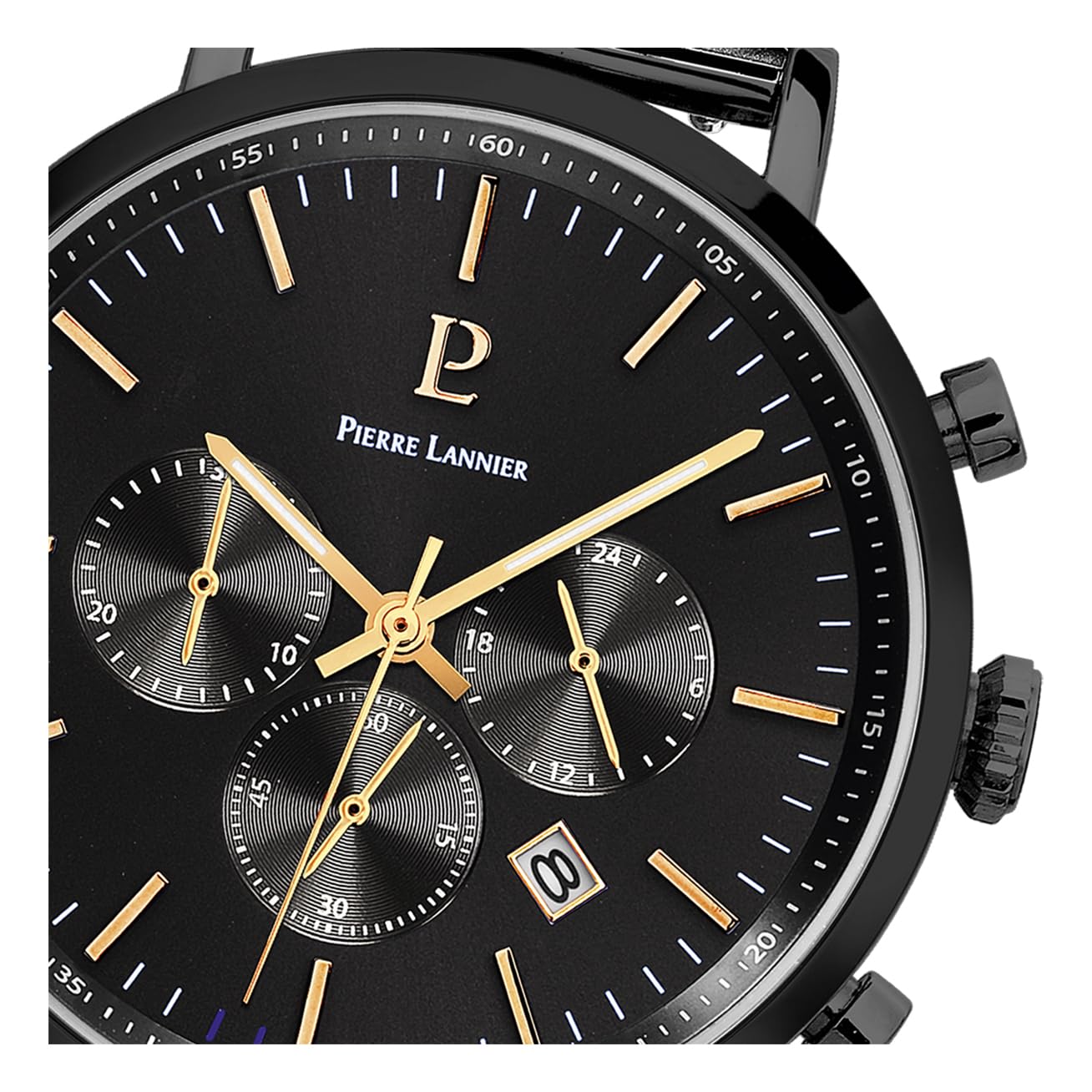 pierre-lannier-essential-222g439-montre-homme-43-mm-cadran-noir-bracelet-acier-n image 3