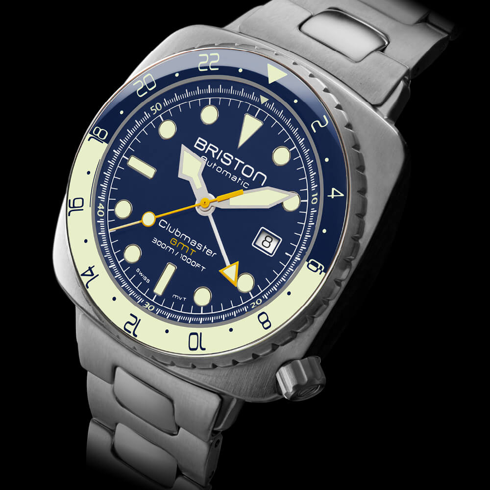 briston-clubmaster-diver-pro-gmt-automatique-44-mm-acier-bleu-marine image 4