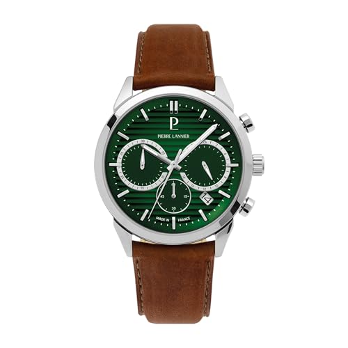 pierre-lannier-monarck-chronographe-quartz-43-mm-cadran-vert-acier-inoxydable image 6