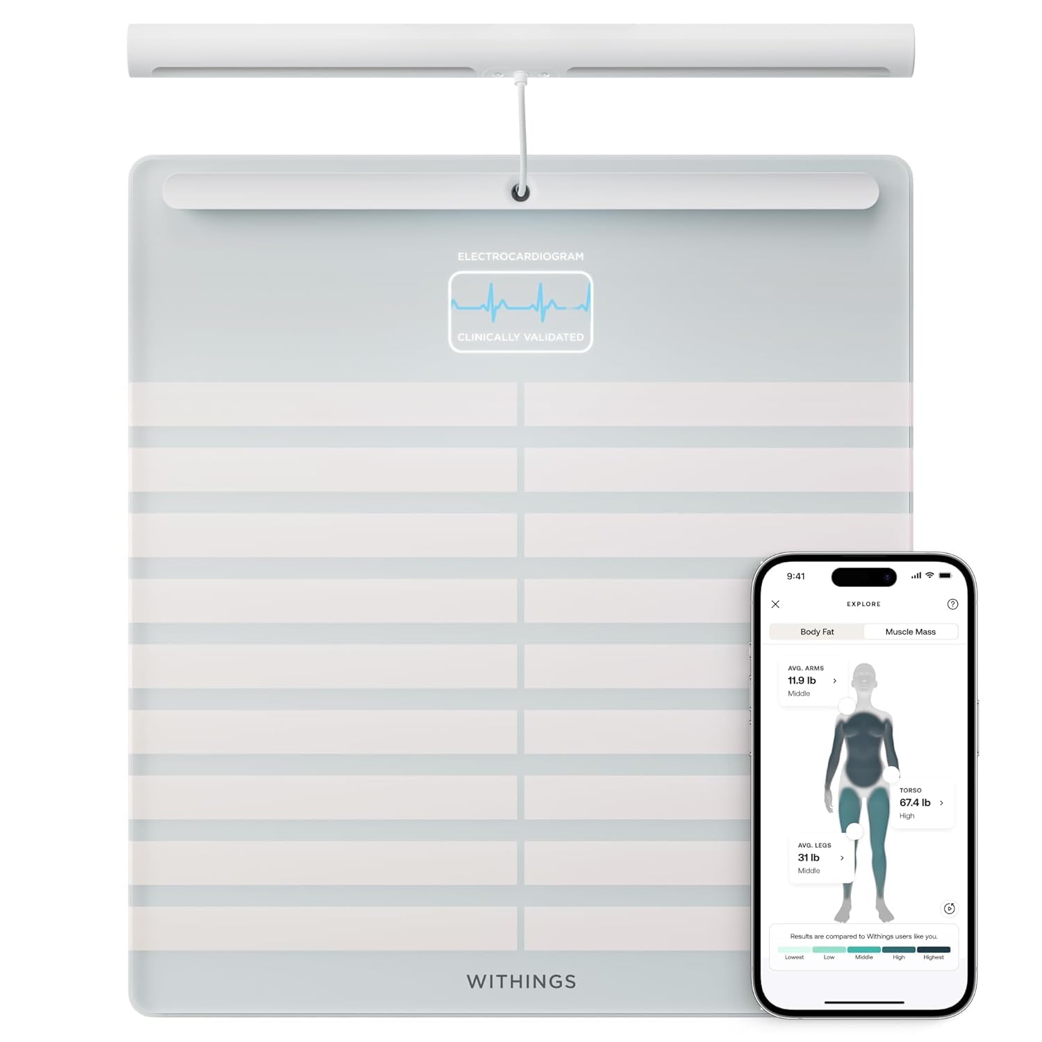 withings-body-scan-balance-connect-e-segmentaire-ecg-blanc image 1