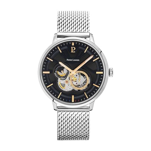 pierre-lannier-trio-automatique-montre-homme-acier-noir-42-mm-5-atm image 6